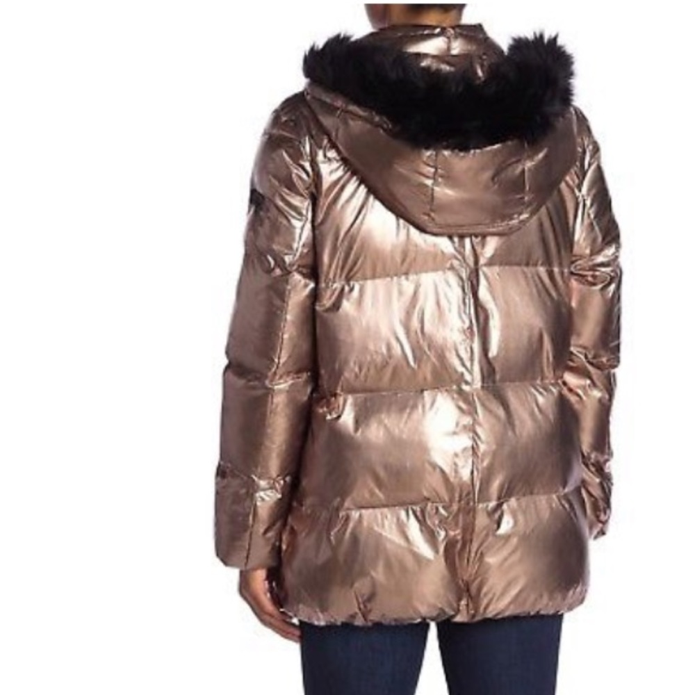 NWT,Sam Edelman,Fur Trim Puffer Jacket,copper - Picture 4 of 17